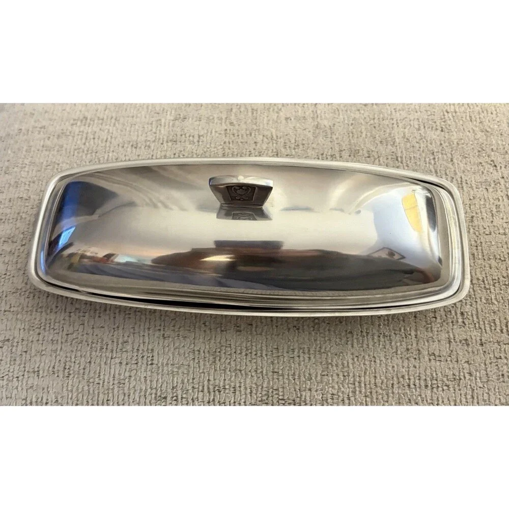 Vintage Cordova Stainless Steel 1969 Butter Dish Solid 18-8 Stainless Steel